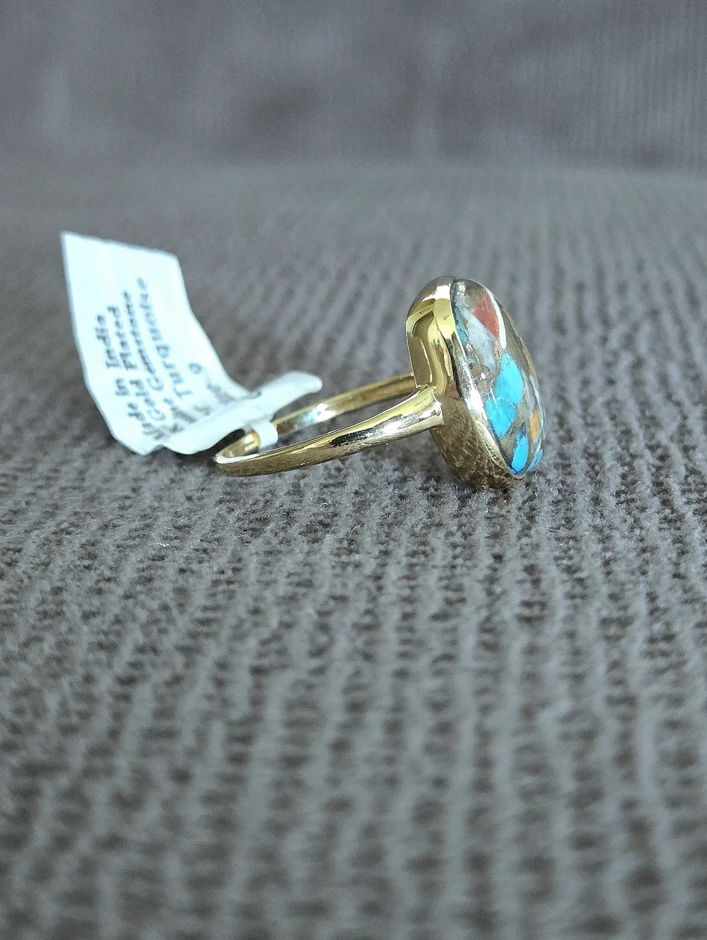 Shivam Misshapened Copper Turquoise Ring💍 - NWT